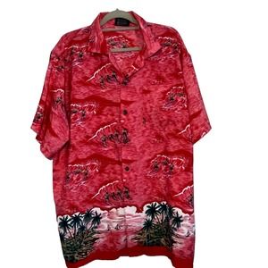 Uluwatu Hawaiian Men's Red Hawaiian Shirt Size XXL